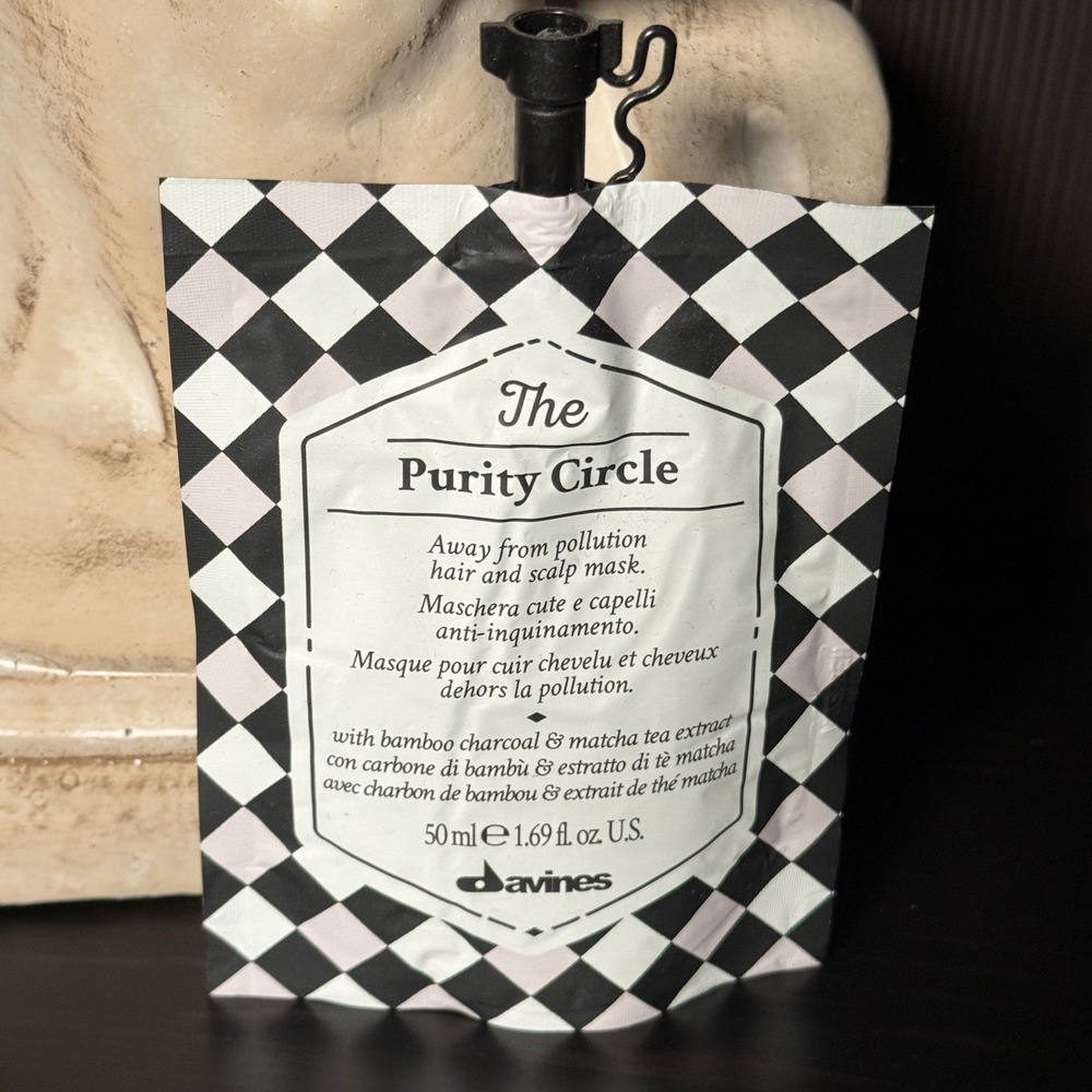 Davines The Purity Circle Hair and Scalp Mask with‎ Bamboo Charcoal Matcha 50ml
